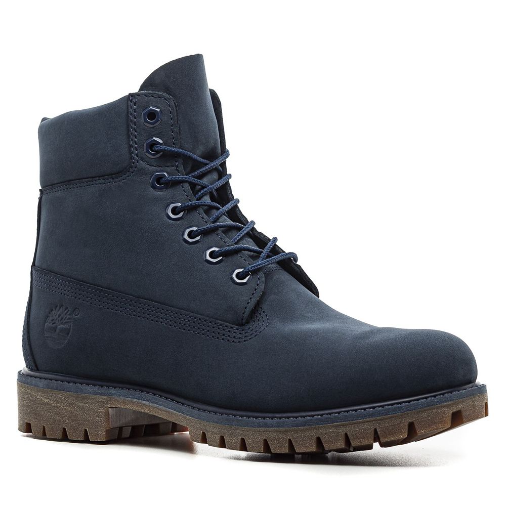 Timberland Mens Snow Boots 6-Inch Premium Waterproof - Navy - India GQ6340817